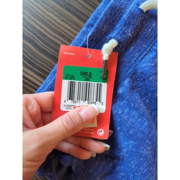 Nike Size XL GIRLS Youth Blue Speckled Lightweight Jogger Sweatpants Pants NWT - Picture 4 of 6